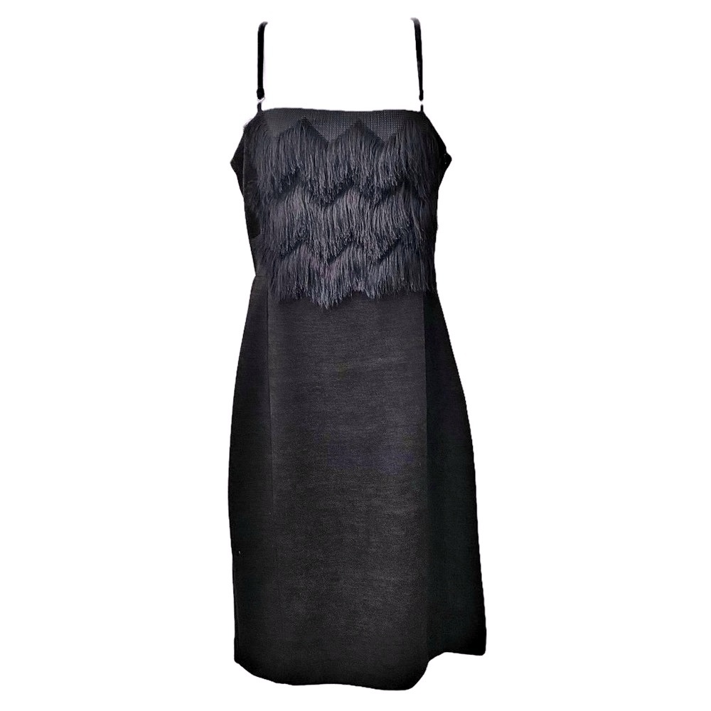Banana Republic, Dress Little Black Dress - Cocktail Party Fringe Bodice Sh…